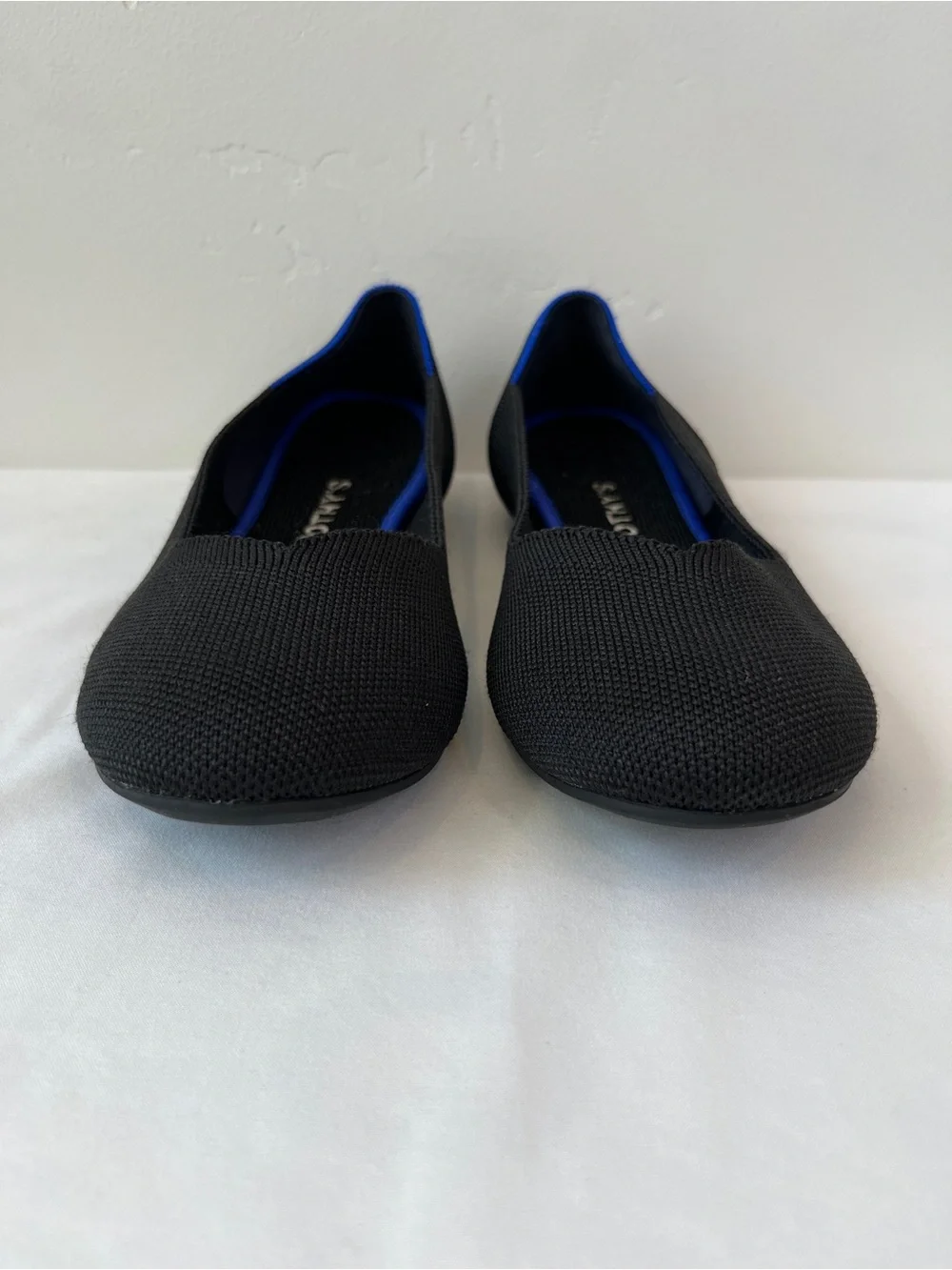 Rothy's The Flat Black Round Toe Knit Ballet Flats Washable Shoes Size 8.5